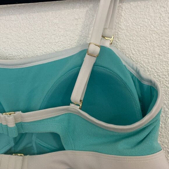 NWT- Kona Sol- blue and white terry cloth bikini- Size 1X (16-18) - Picture 12 of 16